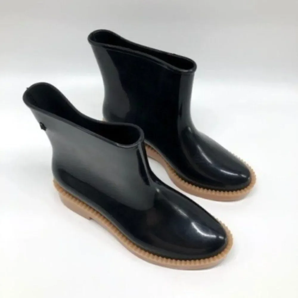 MELISSA Rain Drop Water Resistant Black Boot  - Picture 2 of 6